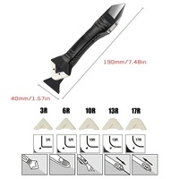 Outil de calfeutrage en silicone grattoir spatule calfeutrage décoller Cutter décoller moule mastic cuisine salle de bain avec tête de rechange