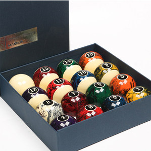 Bolas de Billar de Cristal Coloridas de Ensueño, Taco de Billar Americano de Dieciséis Colores, Accesorios Estándar para Bolas de Billar Grandes - Product Image 3