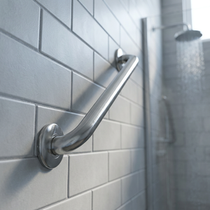 Barre d'appui murale en acier inoxydable de 32 pouces, chromée polie, antidérapante, pour douche - Product Image 1