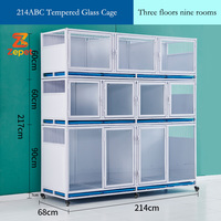 Cage pour chien robuste à 2 ou 3 niveaux, niches pour animaux de compagnie, cages empilables en métal avec roues, plusieurs couleurs