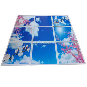 600x600 Led Skylight Bleu Ciel et Nuage Led Panneau de Plafond Lumière Bord <span class=keywords><strong>Lit</strong></span> 2*2 ft 40W 60W lumière à panneau plat - Product Image 1