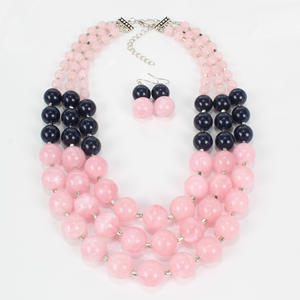 Collar de epoxi para mujer, joyería de marca Penden de fabricante indio, collares con cuentas de todos los colores con cuerno para boda o regalo - Product Image 4