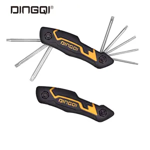 DingQi 8 قطعة الجملة مخصصة متعددة قابلة للطي قابل للتعديل توركس عرافة مفتاح ألين وجع