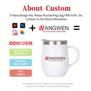 แก้วไวน์สแตนเลสเก็บความร้อนความเย็น ขนาด 12 ออนซ์ ลายโลโก้ตามสั่ง พร้อมฝาปิด - Product Image 2