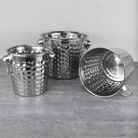 Seau à vin isotherme haut de gamme en métal pour bar à domicile, en acier inoxydable à double paroi sous vide, personnalisable, avec couvercle et pinces, pour champagne et vin