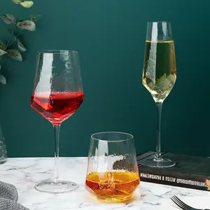Fabrika kaynağı cam bardak şeffaf ucuz cam bira antik altın jant kokteyl bardakları  düğün otel için ev partisi