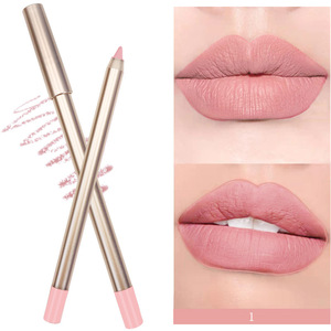 NO LOGO Paquet doré de luxe <span class=keywords><strong>crayon</strong></span> à lèvres de haute qualité 15 couleurs <span class=keywords><strong>crayon</strong></span> à lèvres nude brun foncé pur marque privée personnalisée - Product Image 5