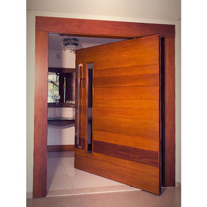 Современная Большая роскошная вилла JBDhome, черная деревянная входная Поворотная дверь, Современная внешняя - Product Image 6