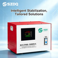 Estabilizador de Voltaje CA para Servomotor SZDQ SVC, 500VA-5000VA, Regulador Automático de Alta Precisión, Monofásico, Pantalla LED, 50/60Hz, para el Hogar