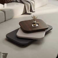 Table basse rectangulaire en bois massif de style nordique moderne pour salon