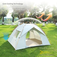 Carpa de Camping para 3-4 Personas, Lista para la Playa, Plegable Automática, Portátil, de Montaje Rápido, Resistente al Agua, de Oxford