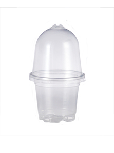 10 pièces/sac Pots de jardinage en PET <span class=keywords><strong>pour</strong></span> semis et <span class=keywords><strong>repiquage</strong></span>, avec dômes d'humidification, 3.5, 4, 5 pouces - Product Image 4