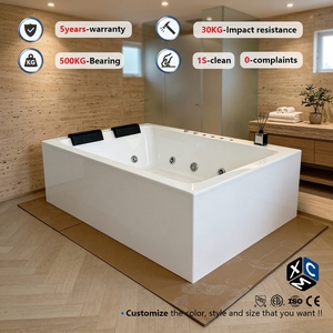 Vasca da Bagno Idromassaggio di <span class=keywords><strong>Lusso</strong></span> in Acrilico Bianco per 2 Persone, 1800mm, per Interni, con Funzione Massaggio e Spa - Product Image 4