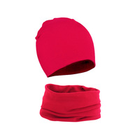 Conjunto de 2 Piezas de Gorro y Bufanda de Algodón para Niños, Gorro Cálido de Color Sólido para Bebés, Hombres y Mujeres, Estilos de Otoño e Invierno