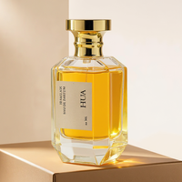 Großhandel Polyedrische Klare Glas-Parfümflasche 50ml 100ml Luxuriöse Leere Parfümflasche mit Golddeckel Individuelles Logo und Verpackung