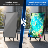Pantalla Digital para Menús Interiores Sinmar 3000 Nit de Alto Brillo, Android Windows, 43 Pulgadas, Pantalla LCD para Publicidad en Ventanas