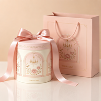 Boîte cadeau ronde rigide de luxe en gros, emballage en carton sur mesure pour accessoires floraux, coffrets cadeaux, fabrication en usine