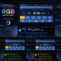 Autoradio 1 DIN 7 pouces à écran tactile rétractable avec DSP, GPS, Mirror Link, rétroéclairage RGB, ajustement universel