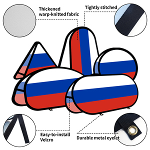 Bannière ovale pop-up en tissu tricoté warp-knit pour la publicité extérieure et les tentes promotionnelles en Russie - Product Image 3