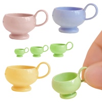 Mini-tasses à café en métal simulées pour accessoires de maison de poupée, mini-tasses à thé en alliage, décorations de cuisine DIY