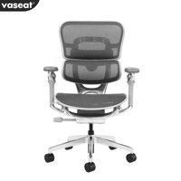 Chaise de bureau ergonomique moderne inclinable avec support lombaire en maille premium, chaise de direction réglable pour importateurs en gros
