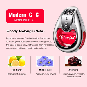 Wholesale Custom Logo <b>Car</b> Vent <b>Clip</b> Air Freshener 6 Scents Metal Shell <b>Car</b> Perfume Diffuser for Auto Interior - Product Image 4
