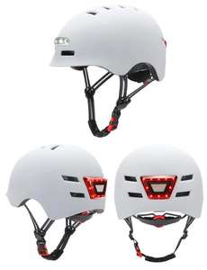 Casco <span class=keywords><strong>de</strong></span> patinete eléctrico para hombre y mujer, cascos <span class=keywords><strong>de</strong></span> <span class=keywords><strong>bicicleta</strong></span> <span class=keywords><strong>de</strong></span> carretera con luz Led intermitente delantera y trasera recargable por USB, gran oferta - Product Image 6