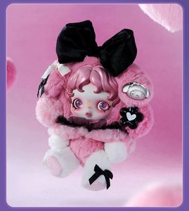 Auténtico <span class=keywords><strong>Original</strong></span> POPMART Skull Panda X My Melody <span class=keywords><strong>Kuromi</strong></span> para Japón, Llavero de Peluche de Diseño Japonés, Hecho en China, Producto Terminado - Product Image 2