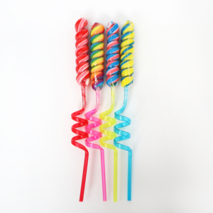 Fabrika doğrudan satış özel toptan renkli meyve lezzet uzun çubuk sert şeker büküm lolipop - Product Image 3