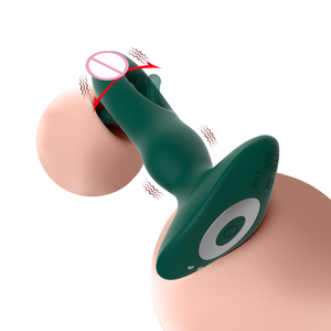 Green Flapping Man Pneumatic Vibrator Female Hopper Prostate Sex Butt Plug <strong>Anal</strong> Toys Silicone + ABS IPX6 Waterproof Wireless - Product Image 6