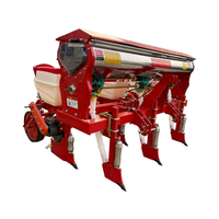 Semoir de précision à 3 rangs pour maïs et soja, entraîné par mini-tracteur agricole, avec dosage haute précision