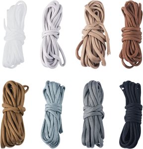 Paracord noir et marron de 4 mm, 105 pieds, tressé double couche en polyester, pour bracelets, porte-clés, breloques de sac, bricolage, artisanat, survie - Product Image 1