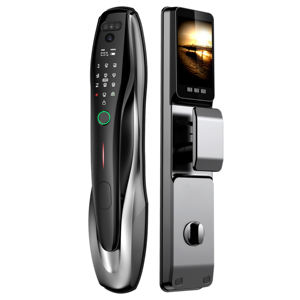 Serrure Intelligente Numérique à Empreinte Digitale, Verrou de Porte Électrique Intelligent, Couleur Noire - Product Image 1