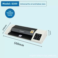 Laminateur 8309, laminateur métallique pour photos ou documents A3, machine de laminage A3/A4, machine de laminage à chaud/froid, machine à envelopper