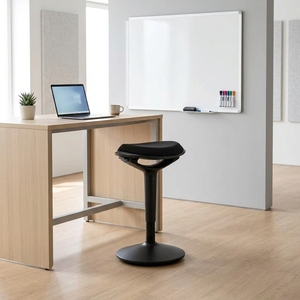 Tabouret de bar moderne en plastique Henglin Moore, chaise de bureau ergonomique à hauteur réglable, confortable pour une utilisation prolongée, pivotante, pour atelier - Product Image 1