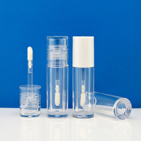 Spot Tube de brillant à lèvres entièrement Transparent 3ml Tube de brillant à lèvres Tube vide Bouteille d'huile à lèvres Emballage cosmétique