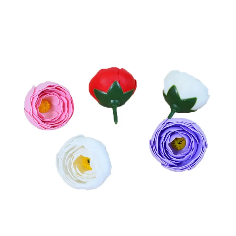 Factory Direct Sale Soft Scented Romantic ValentineのDay Wedding Celebration Decorative Artificial Soap Flower Mini Peony