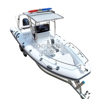 Bateau semi-rigide côtier de taille moyenne en fibre de verre Orca Hypalon de 22 pieds, fabrication chinoise