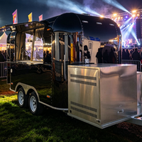 Camion de restauration mobile pour hamburgers, salades et snacks, remorque alimentaire pratique à vendre