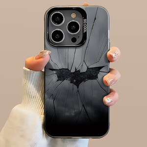 เคสโทรศัพท์ <span class=keywords><strong>iPhone</strong></span> 16 15 14 Pro Max แบบกระจกแตกสไตล์เท่ๆ <span class=keywords><strong>ราคา</strong></span>โรงงาน พร้อมหน้าต่างกล้องขนาดใหญ่ ป้องกันกล้องได้ดี ดีไซน์มินิมอลสีดำ - Product Image 6
