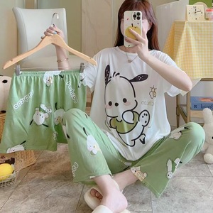 <span class=keywords><strong>Pigiama</strong></span> da <span class=keywords><strong>donna</strong></span> Casual traspirante Echeap da <span class=keywords><strong>donna</strong></span> in tre pezzi con stampa animalier cartone animato <span class=keywords><strong>pigiama</strong></span> di Natale taglia unica Kt - Product Image 2