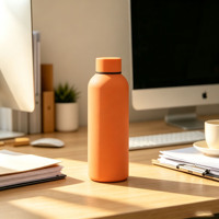 Bouteille isotherme double paroi sous vide en caoutchouc mat souple, style Cola, portable, pour le sport, cadeau d'entreprise personnalisé, articles promotionnels
