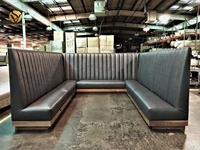Banquette de restaurant personnalisée banquette de salle à manger en forme de U classique constructeur confortable café restaurant canapé banc meubles