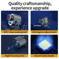 Personnalisé 100Watt HD LED Publicité Logo Lumière Projecteur Gobo Motif Alliage D'aluminium Lampe Corps IP67 Évalué