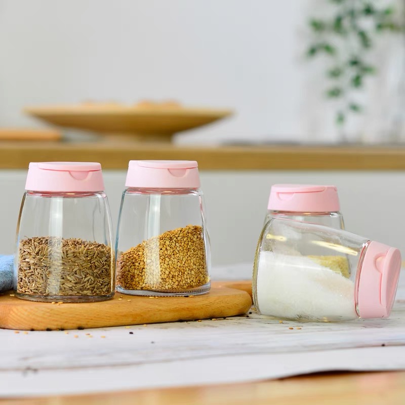 Factory Direct High Quality glass spice jar with lid