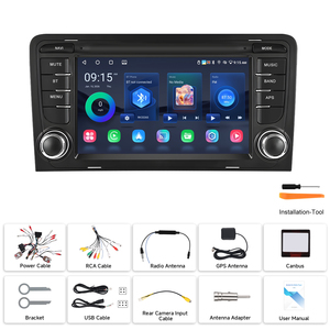 Autoradio Android Podofo 7 pouces 2+64G 2Din pour <span class=keywords><strong>Audi</strong></span> A3 8P S3 <span class=keywords><strong>RS3</strong></span>, Carplay/Android Auto sans fil, GPS/Wifi/SWC, audio de voiture OEM - Product Image 6
