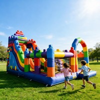 Structure gonflable avec toboggan, château gonflable de haute qualité, parcours d'obstacles gonflable, château gonflable d'intérieur pour enfants Noco