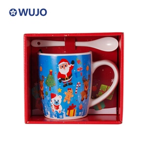 2025 Tazas de café de cerámica de <span class=keywords><strong>Navidad</strong></span> en caja de <span class=keywords><strong>regalo</strong></span> Tazas de <span class=keywords><strong>Navidad</strong></span> de cerámica de 11oz con cuchara - Product Image 2