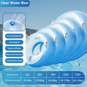 All'ingrosso doppio strato ispessito in PVC anello portatile tascabile per adulti anello di nuoto per il tempo libero all'aperto salvagente per il nuoto - Product Image 2