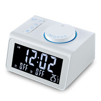 Digitale klokradio met dubbele alarmfunctie, dubbele USB-oplaadpoorten, 5 niveaus helderheidsdimmer voor kinderen